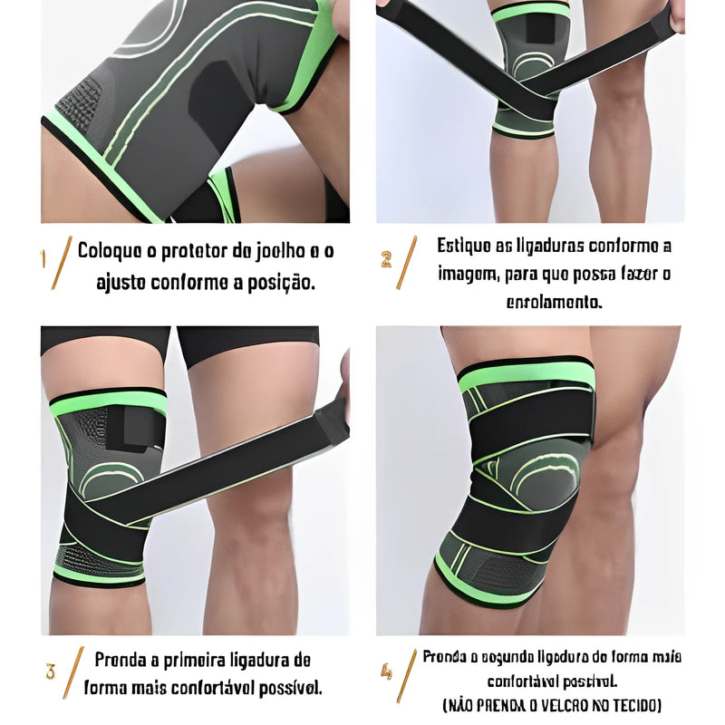 Joelheira Tamanho Universal Compressão Auxiliador Prevenção de Lesões Proteção Ajustável Fitness Cross. compre 1 leve 2